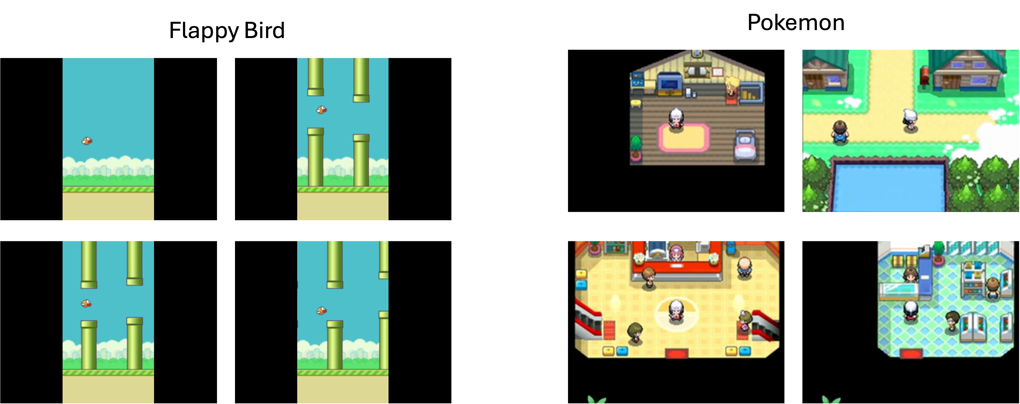 Collage of different game screenshots